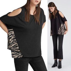 Allsaints Cold Shoulder Tee Shirt, XS